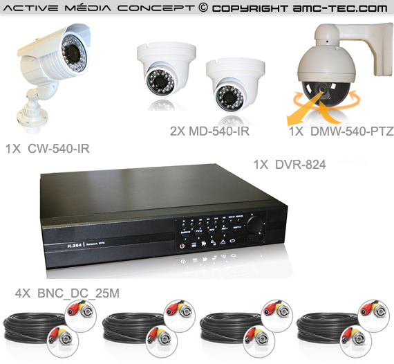 KIT-CAR-500 - Kit Surveillance Automobile micro enregistreur vidéo longue  autonomie avec micro camera 550 lignes basse luminosité