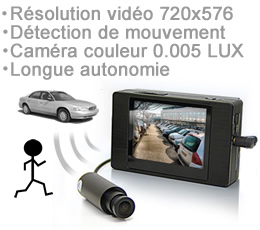 Kit vidéosurveillance anti vandalisme véhicule avec 2 caméra HD  longue autonomie et détection de mouvement